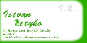 istvan metyko business card